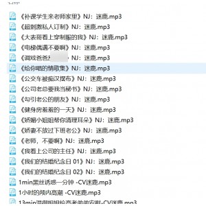 B站甜幼学妹迷鹿稀有有尺度私播音频36A合集1.4G嗲声绝了